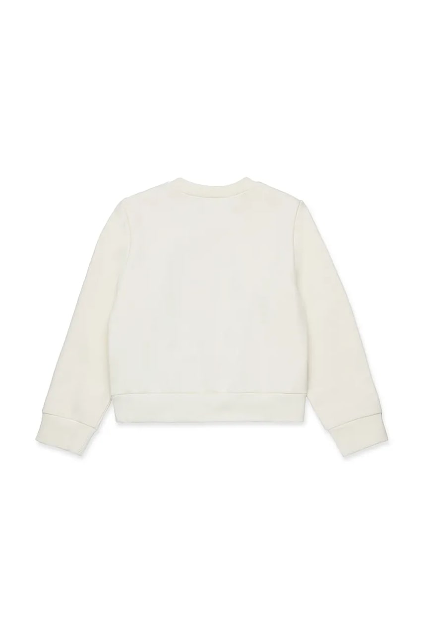Детская хлопковая кофта MAX&Co. MAXS3F SWEAT-SHIRT цвет бежевый с принтом MX0037 Детская хлопковая кофта MAX&Co. MAXS3F SWEAT-SHIRT цвет бежевый с принтом MX0037