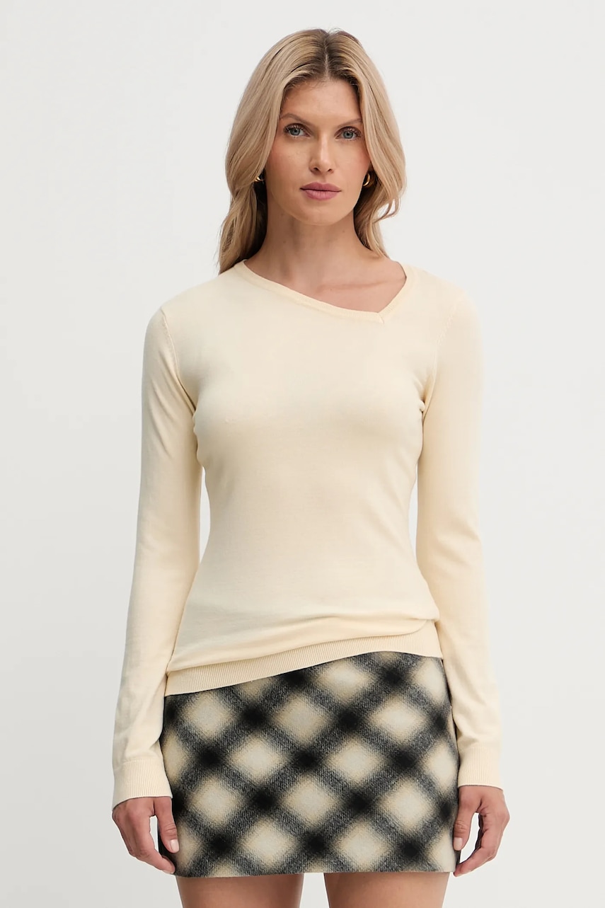 Silvian Heach pulover SELMANE culoarea bej, GPA25557TS