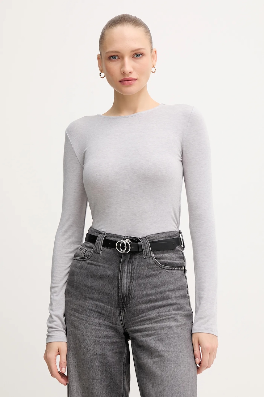 Mos Mosh longsleeve din amestec de lână PETRI culoarea gri, 172880