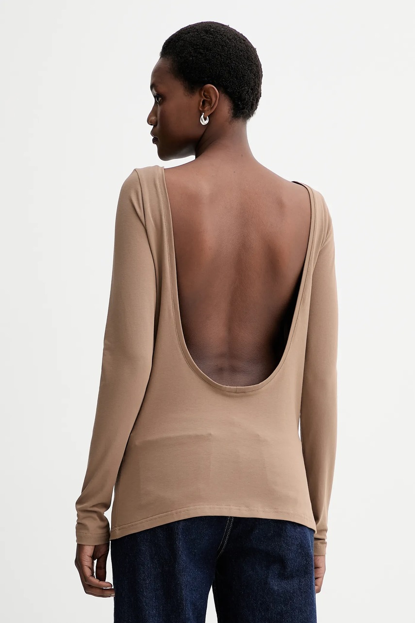 Μακρυμάνικο MUUV. χρώμα: καφέ, 0 φωτογραφία