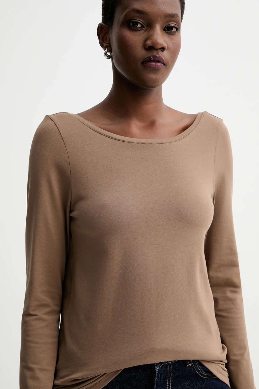 Μακρυμάνικο MUUV. χρώμα: καφέ, 0 φωτογραφία