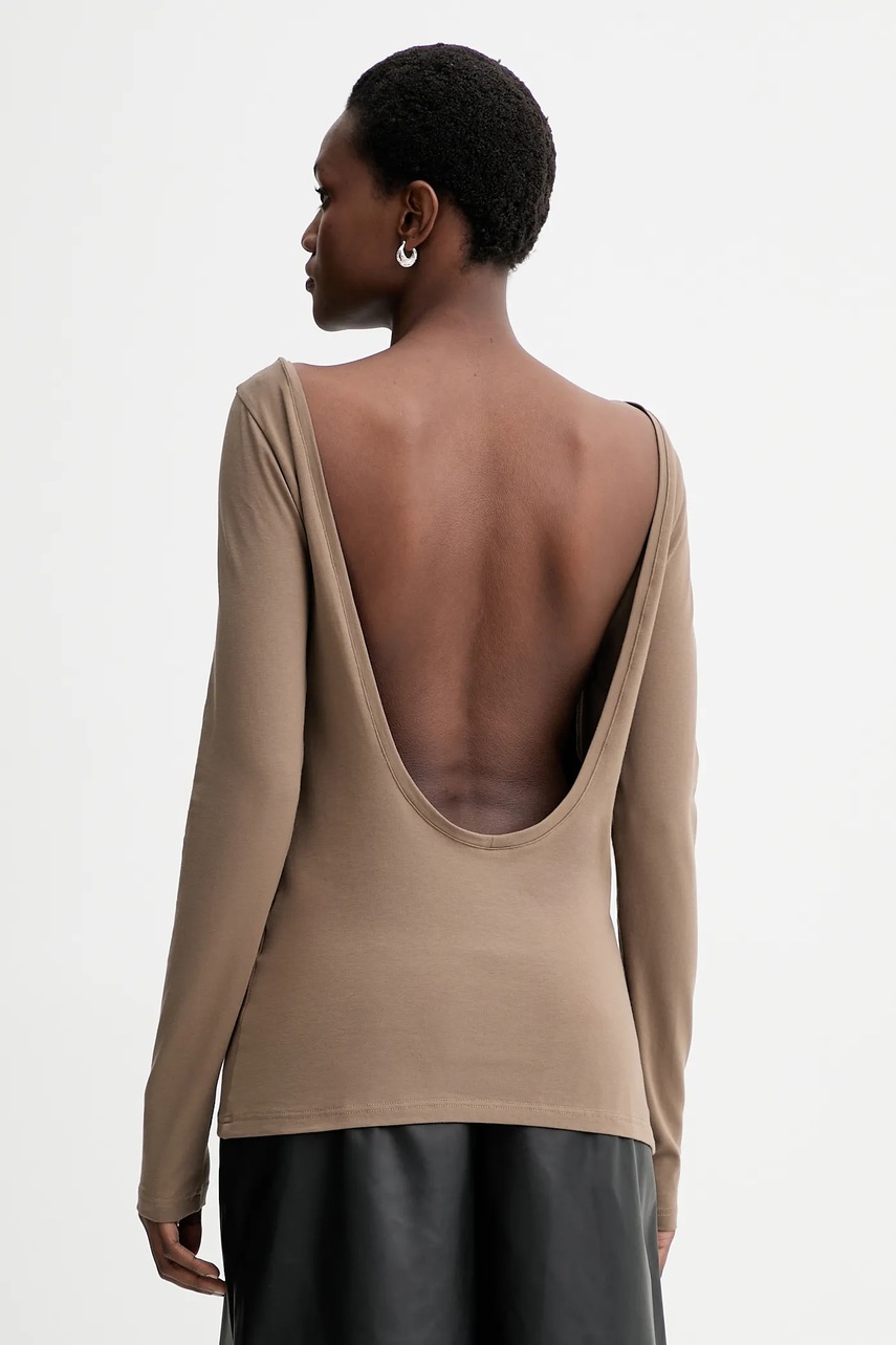 Μακρυμάνικο MUUV. χρώμα: καφέ, 0 φωτογραφία