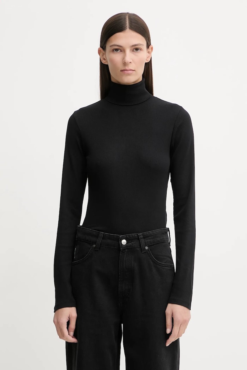 Marc O'Polo longsleeve culoarea negru, cu guler, 5000007490