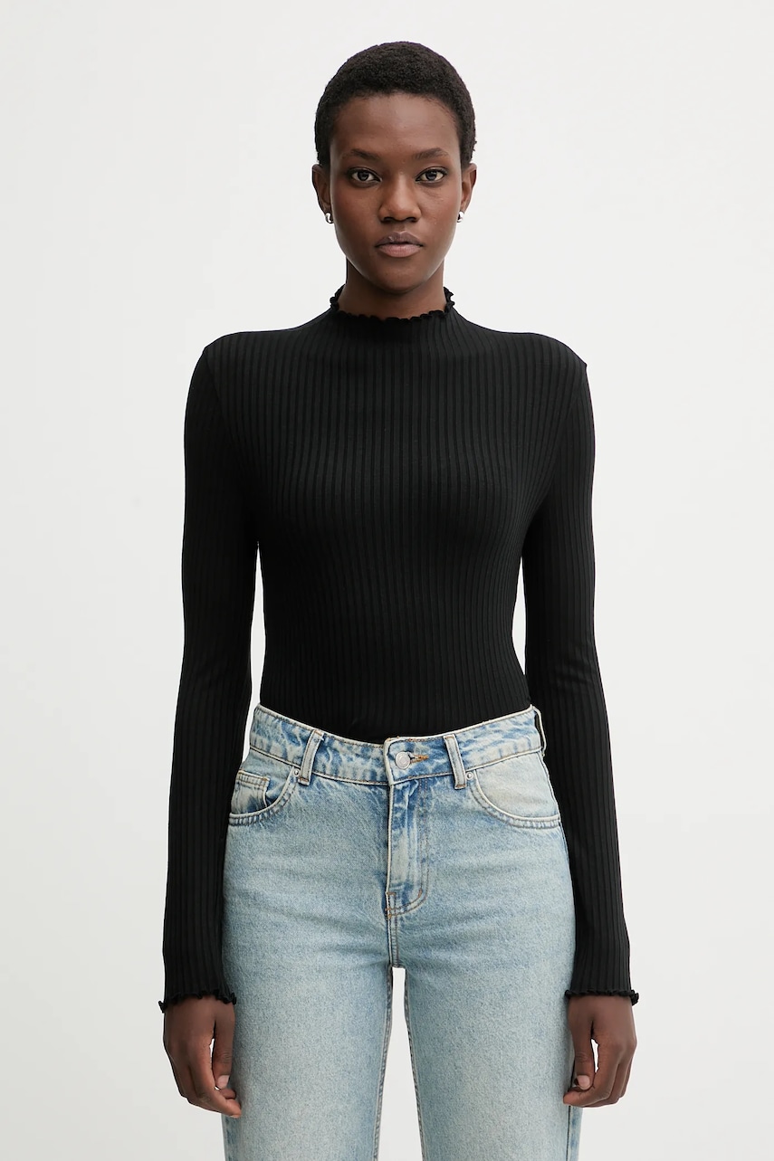 Marc O'Polo longsleeve culoarea negru, cu turtleneck, 5000007536