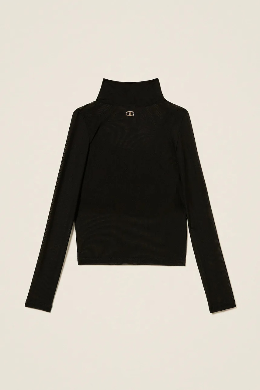 Детский лонгслив Twinset цвет чёрный с гольфом 252GJ2310 Детский лонгслив Twinset цвет чёрный с гольфом 252GJ2310