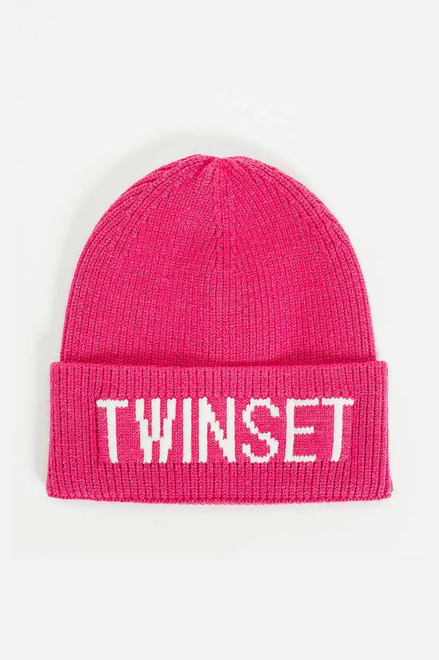 Шапка Twinset колір рожевий  252GJ5015 Шапка Twinset колір рожевий  252GJ5015
