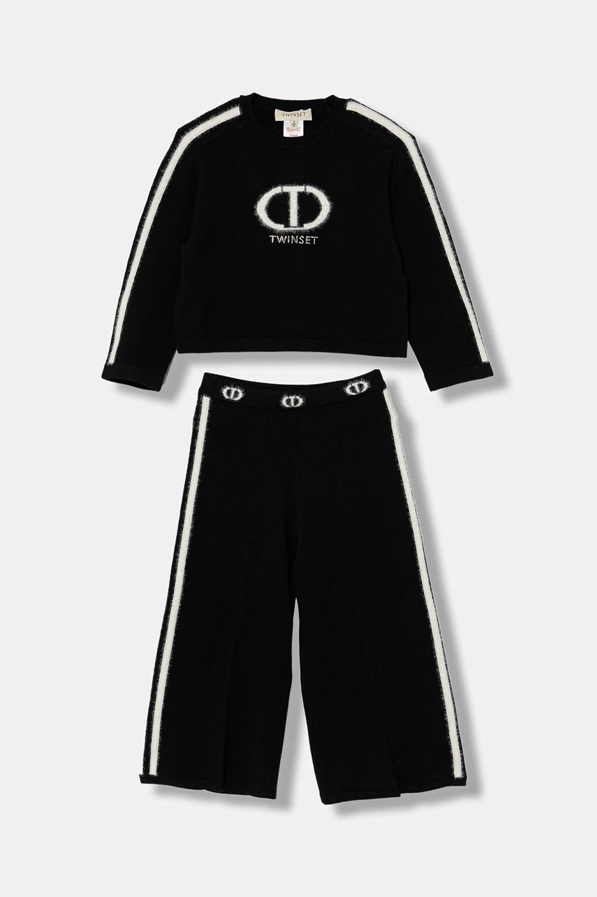Levně Dětská souprava Twinset černá barva, 252GB302A