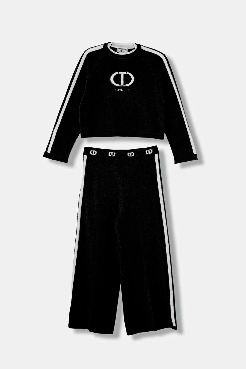 Levně Dětská souprava Twinset černá barva, 252GJ301A