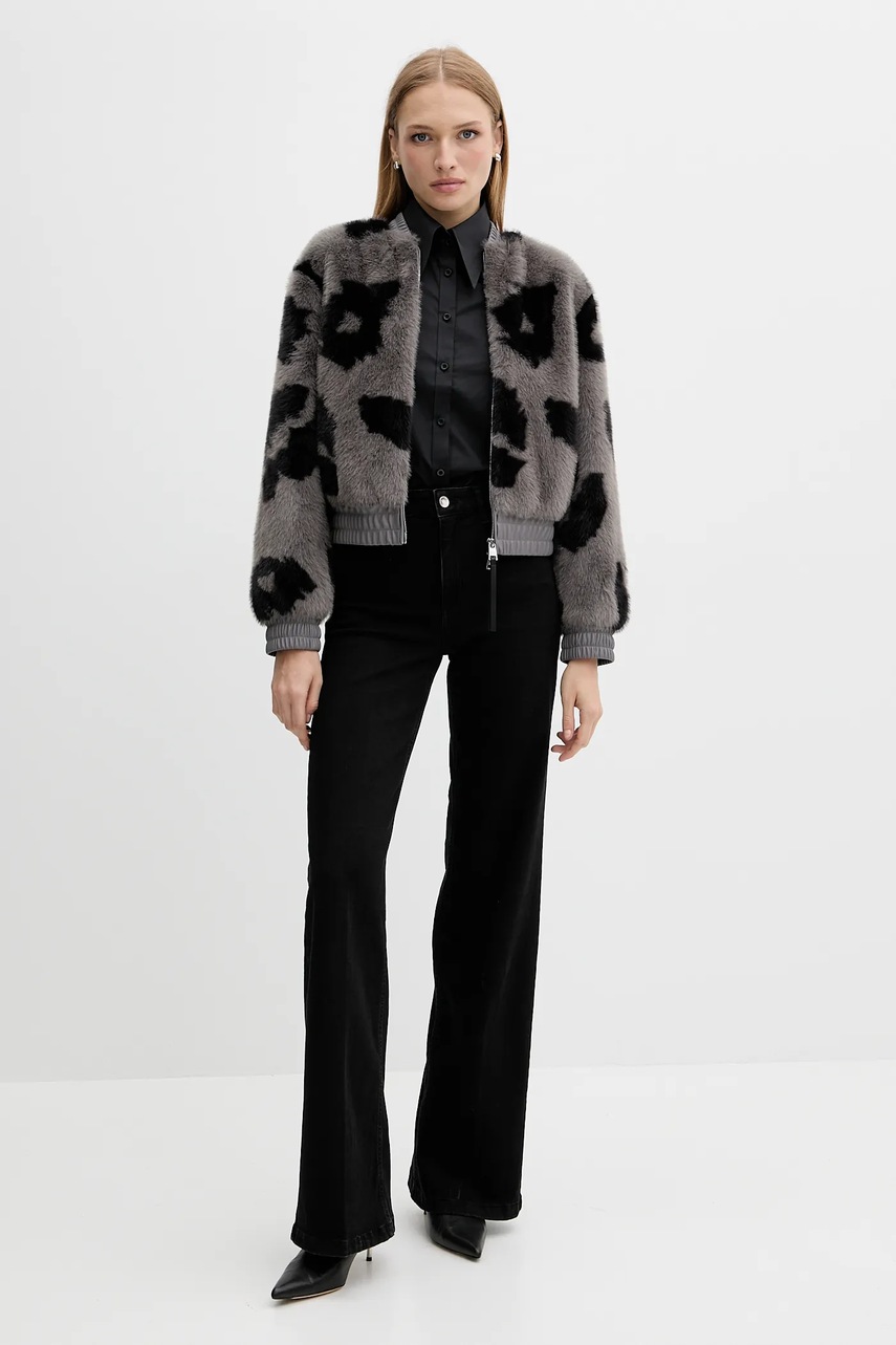 Хлопковая рубашка Silvian Heach MASKA цвет чёрный regular классический воротник GPA25512CA