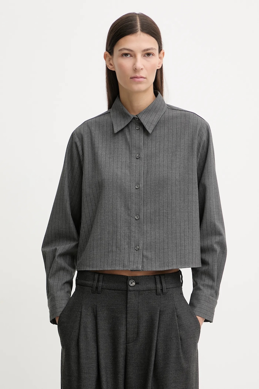 Marc O'Polo cămașă culoarea gri, cu guler clasic, relaxed, 5000007455