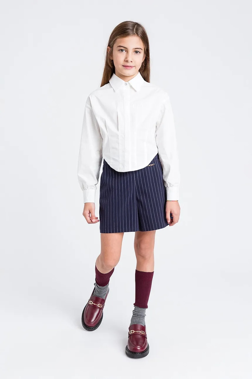 Levně Dětská košile Twinset bílá barva, 252GJ2300