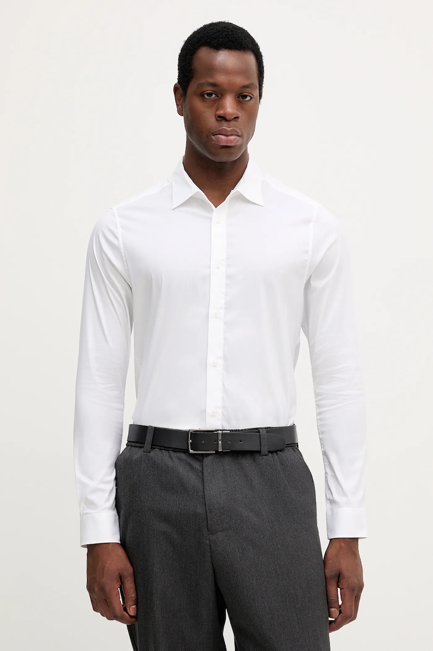 Mos Mosh cămașă MANNY culoarea alb, cu guler clasic, regular, 508140