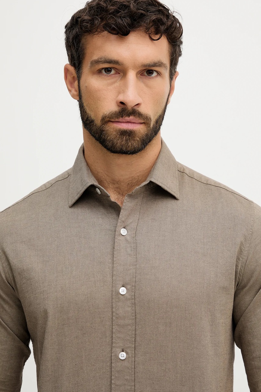 Πουκάμισο Mos Mosh MARCO χρώμα: καφέ, 508090 φωτογραφία
