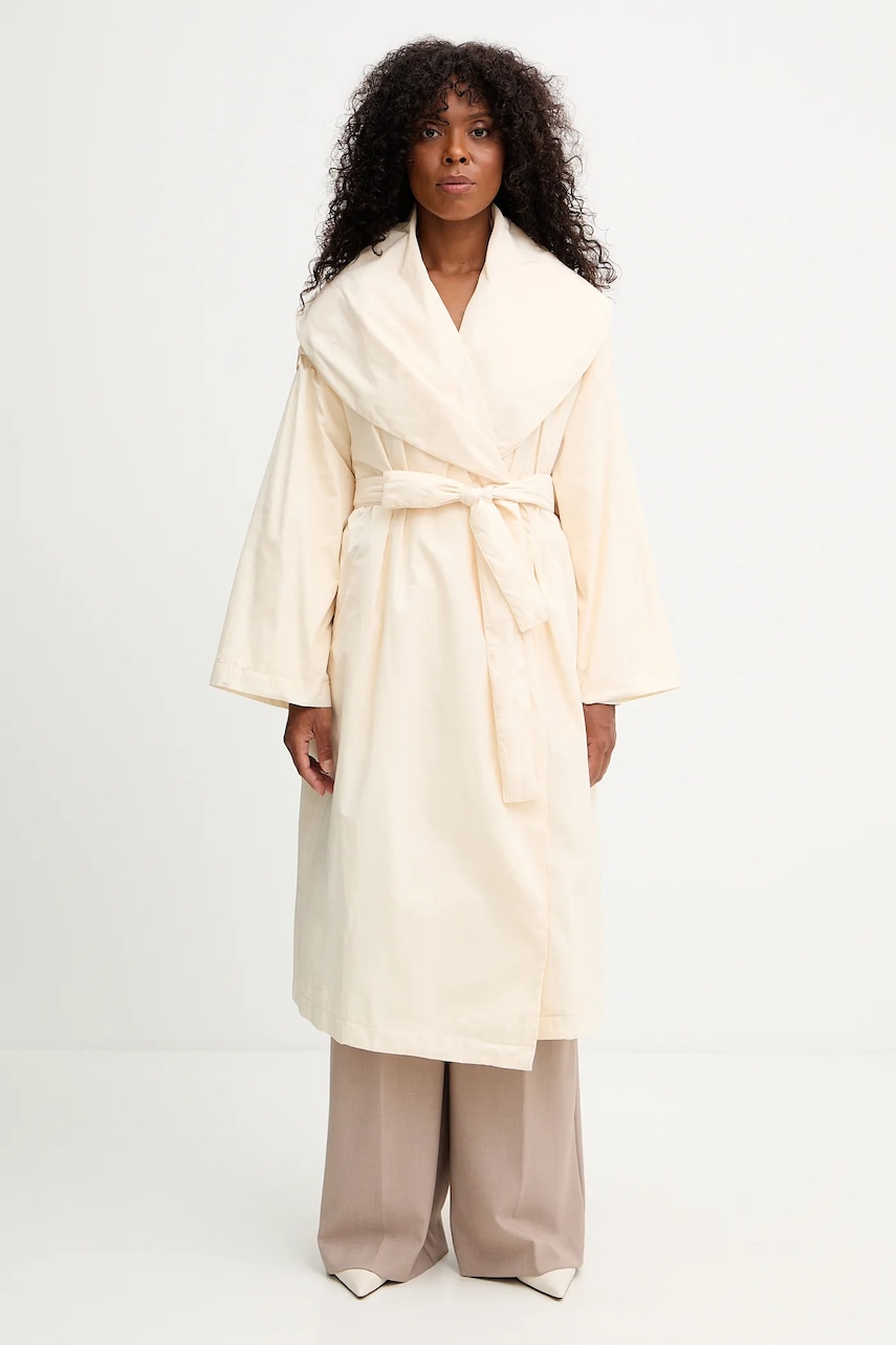 Liviana Conti palton culoarea bej, F5WW44