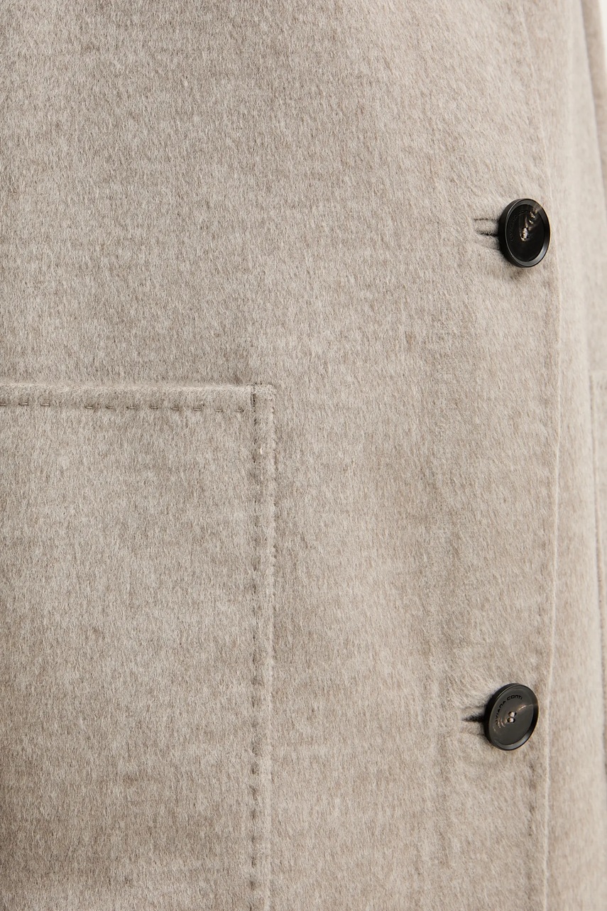 Μάλλινο παλτό Liviana Conti χρώμα: καφέ, F5WW72 φωτογραφία