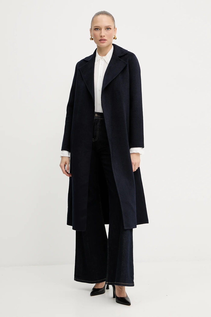 Пальто с шерстью Silvian Heach GOITIA цвет синий  GPA25329CP