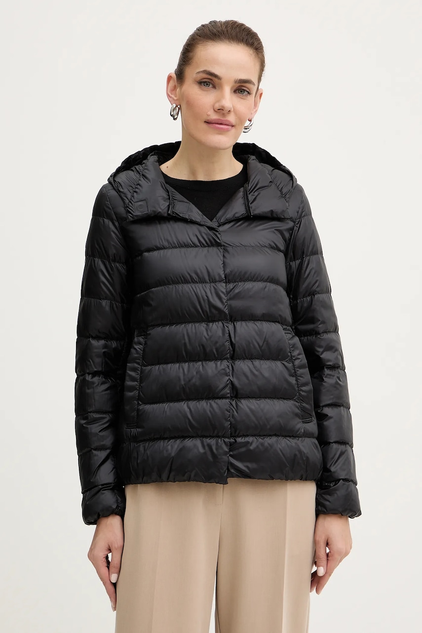 Liviana Conti geacă de puf culoarea negru, de tranzitie, CNTW04