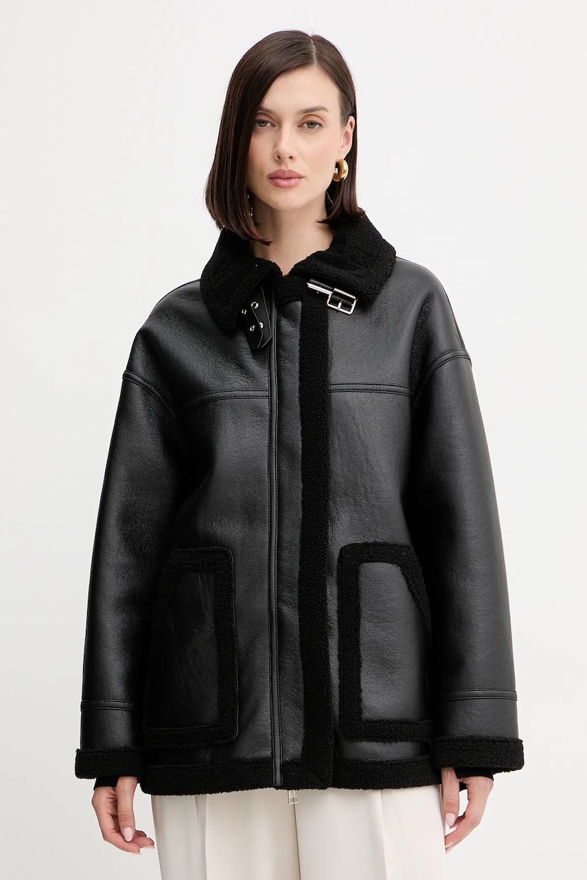 Silvian Heach geaca LAZOJOSE culoarea negru, de tranzitie, GPA25171CP