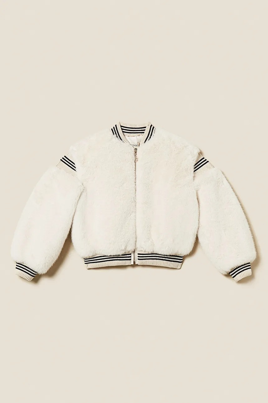 Дитяча куртка-бомбер Twinset колір бежевий 252GJ2170