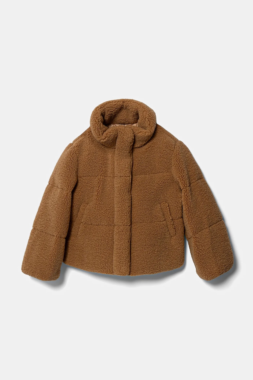 Levně Dětská bunda Twinset hnědá barva, 252GJ2181