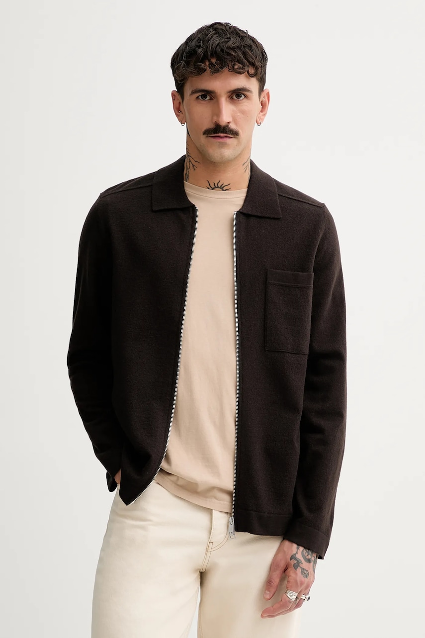 Marc O\'Polo cardigan din amestec de lână culoarea maro, 530515361154