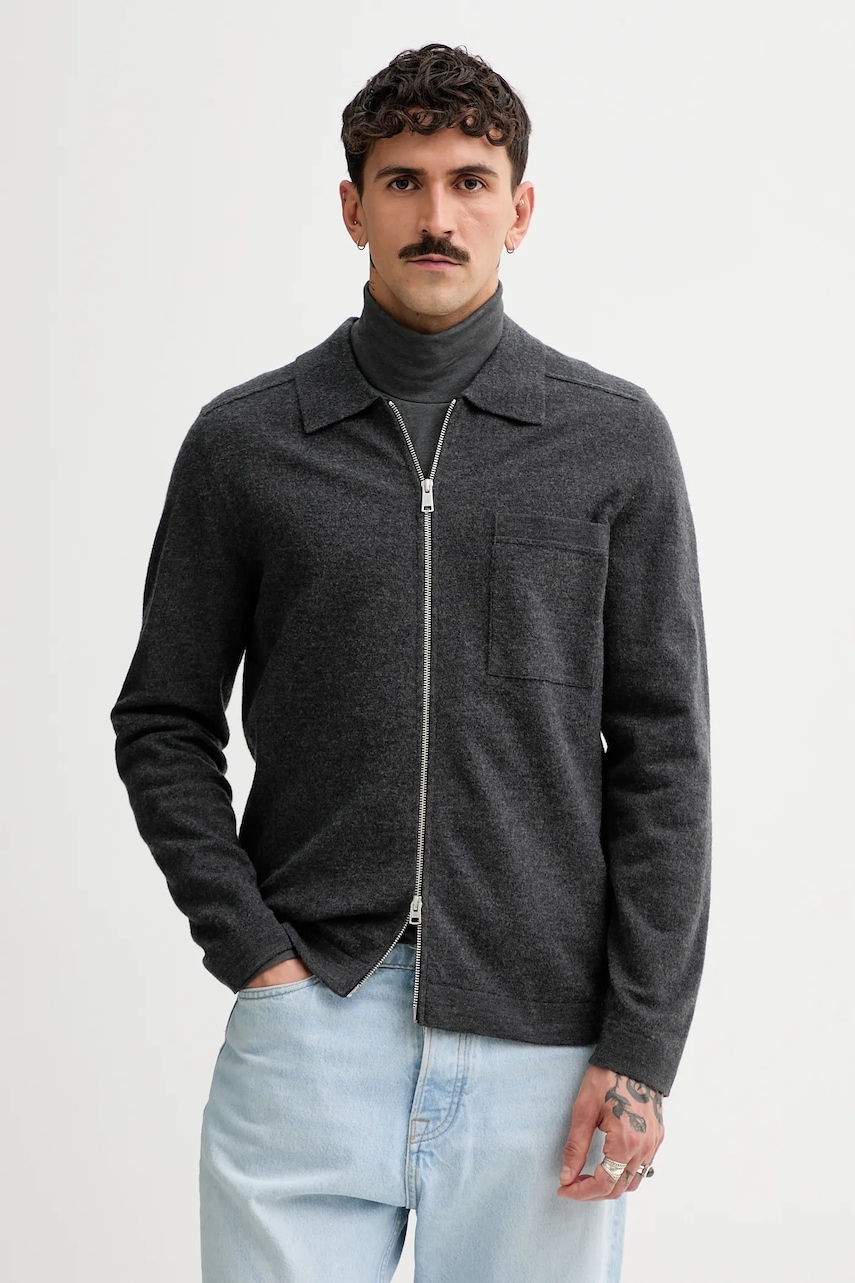 Marc O\'Polo cardigan din amestec de lână culoarea gri, 530515361154