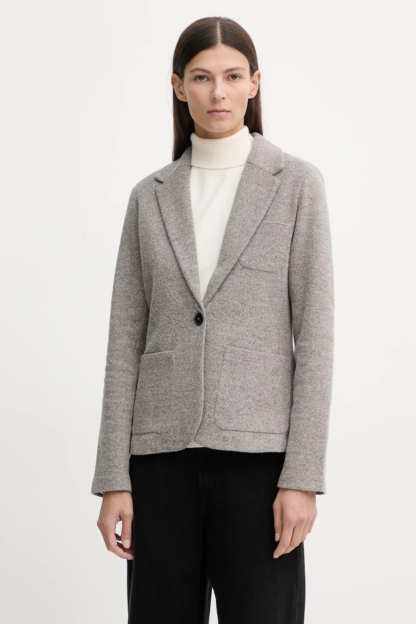 Marc O'Polo sacou culoarea bej, un singur rând de nasturi, cu imprimeu, 511304458011