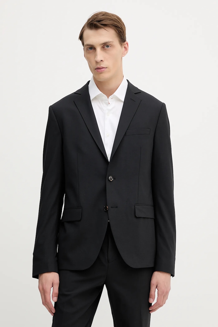 Mos Mosh sacou din lână JAMES culoarea negru, 508670