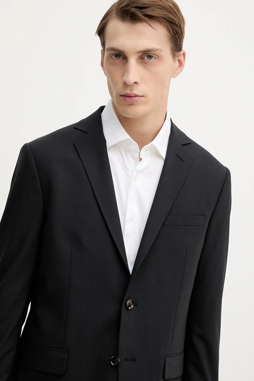 Μπλέιζερ με μίγμα μαλλιού Mos Mosh JAMES ανδρικό, χρώμα: μαύρο, 508670 φωτογραφία