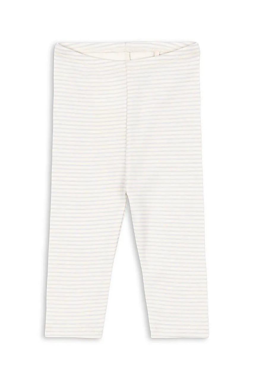 Fanga Fontana leggins din bumbac pentru bebeluși FIO STRIPE PANTS OCS culoarea bej, uni, FA100044