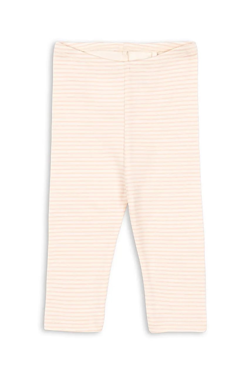 Levně Dětské bavlněné legíny Fanga Fontana FIO STRIPE PANTS OCS béžová barva, FA100044