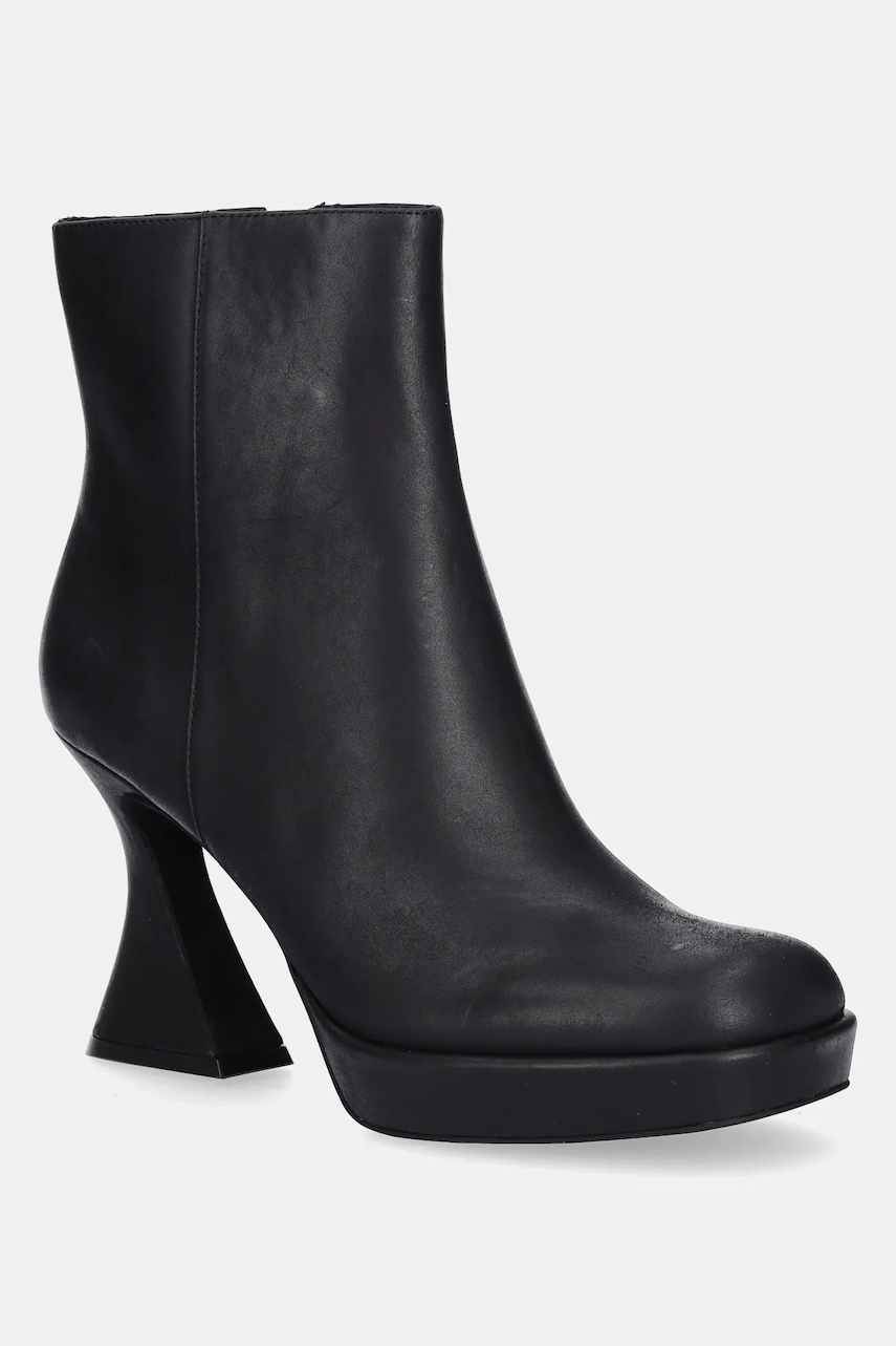 Jeffrey Campbell cizme de piele HUMANITY culoarea negru, cu toc drept, U92-B01