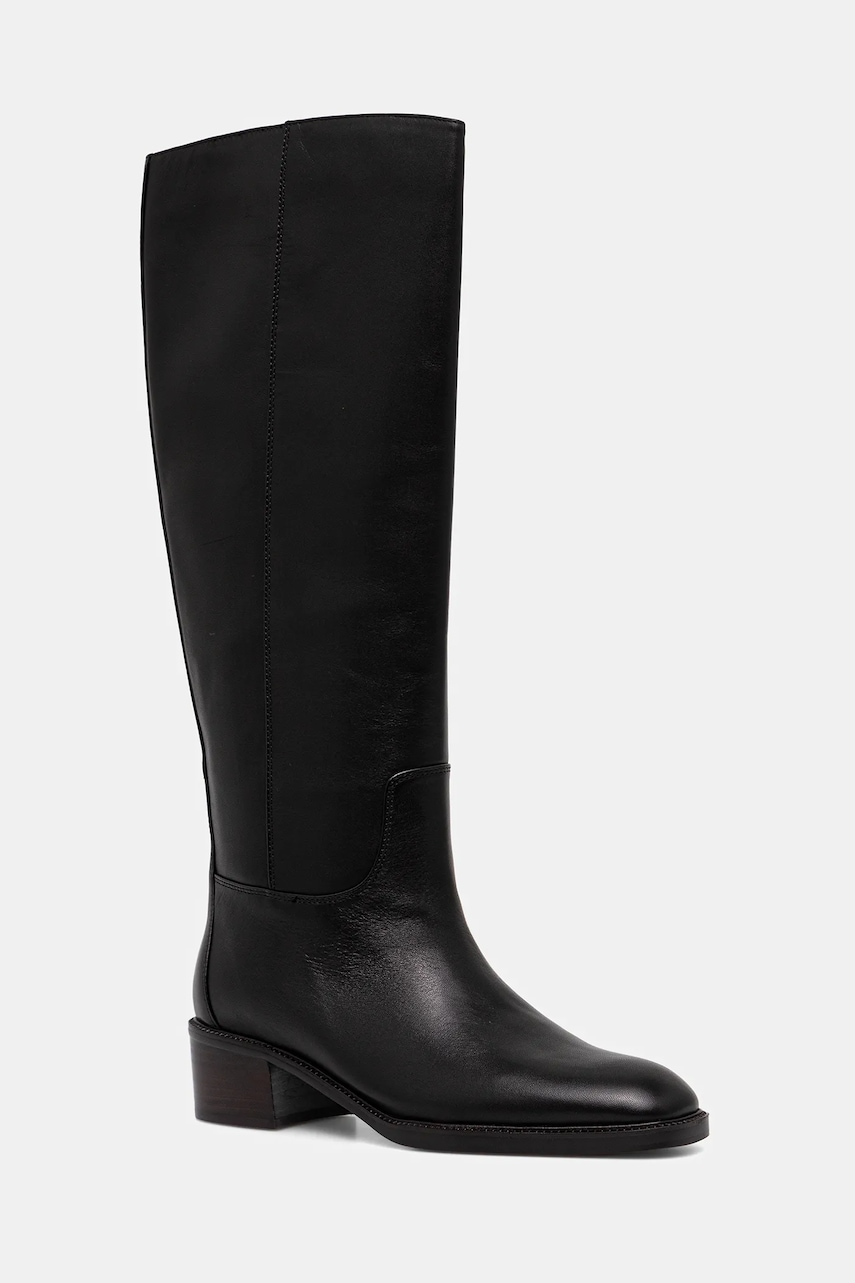Jeffrey Campbell ghete de piele LADA culoarea negru, cu toc plat, U321-N01-007