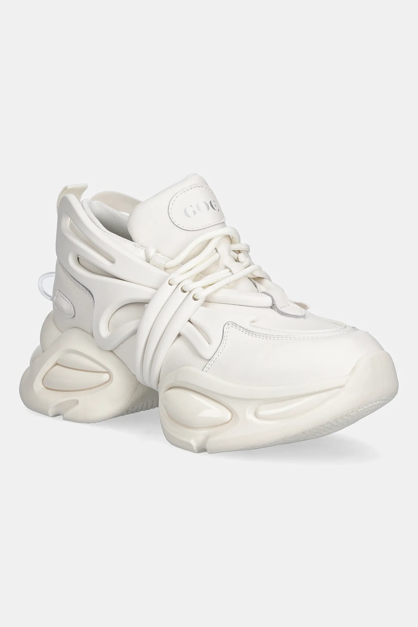 GOE sneakers din piele OO2N4027 culoarea bej, OO2N4027 WHITE