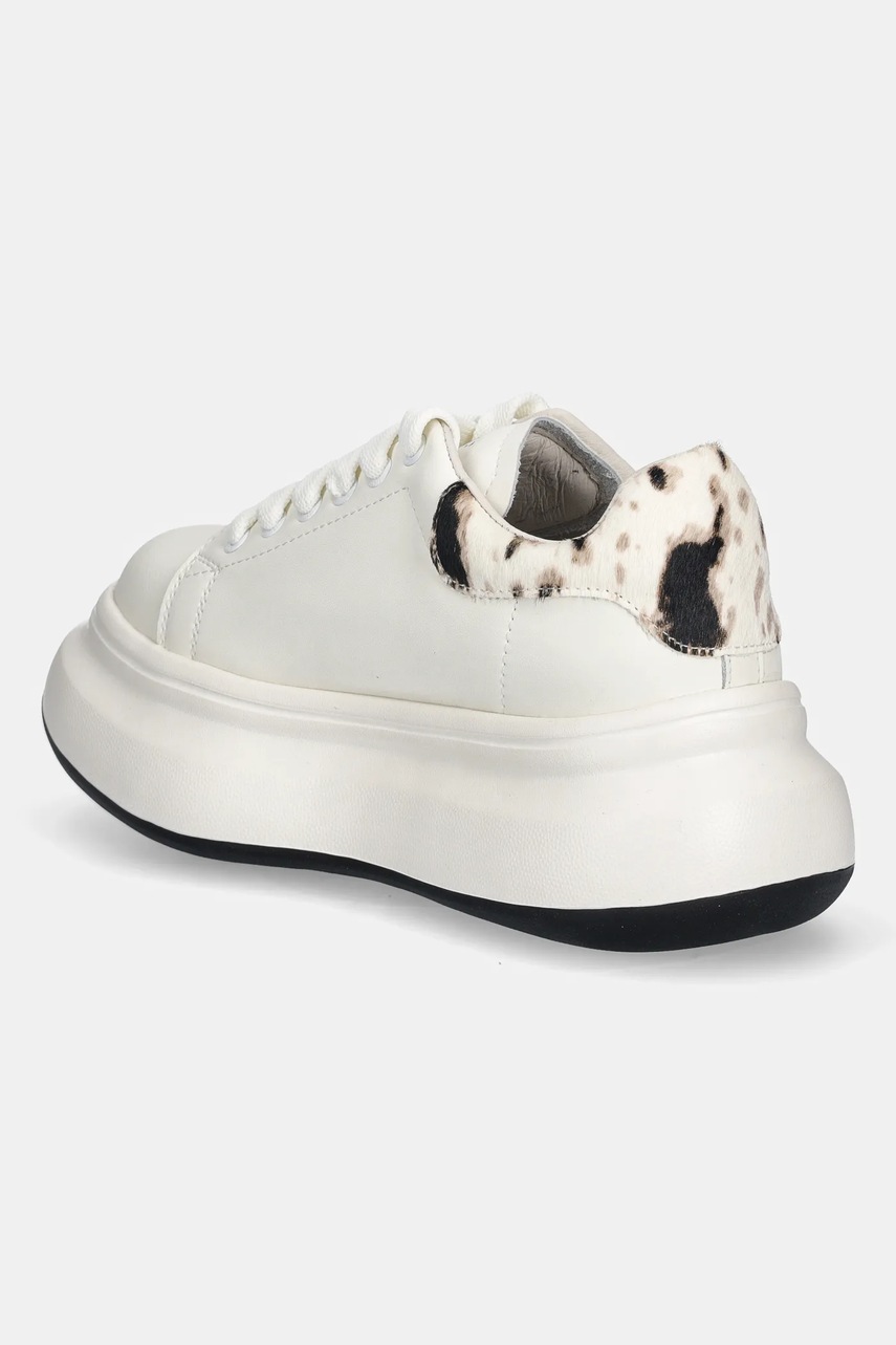 Δερμάτινα αθλητικά παπούτσια GOE χρώμα: μπεζ, SS2N4002 WHITE φωτογραφία