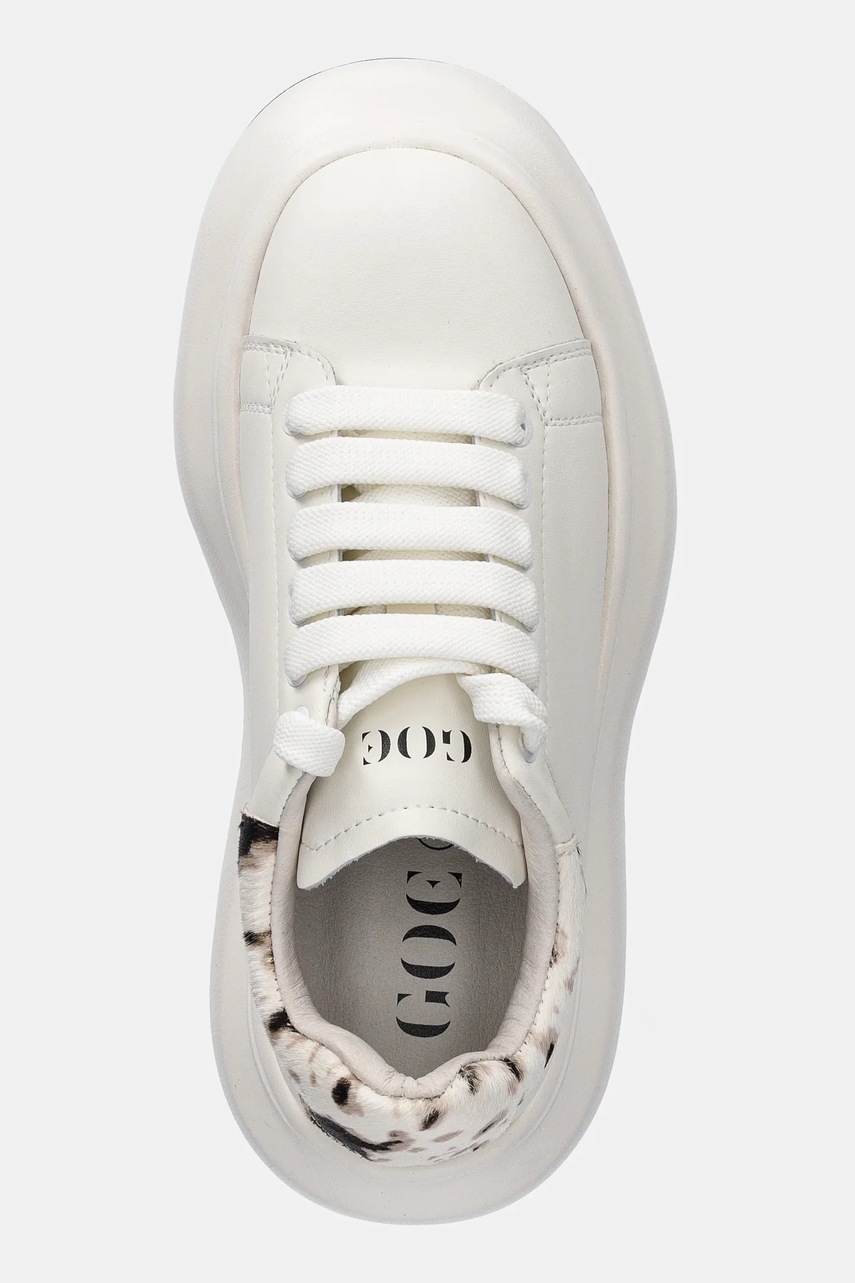 Δερμάτινα αθλητικά παπούτσια GOE χρώμα: μπεζ, SS2N4002 WHITE φωτογραφία