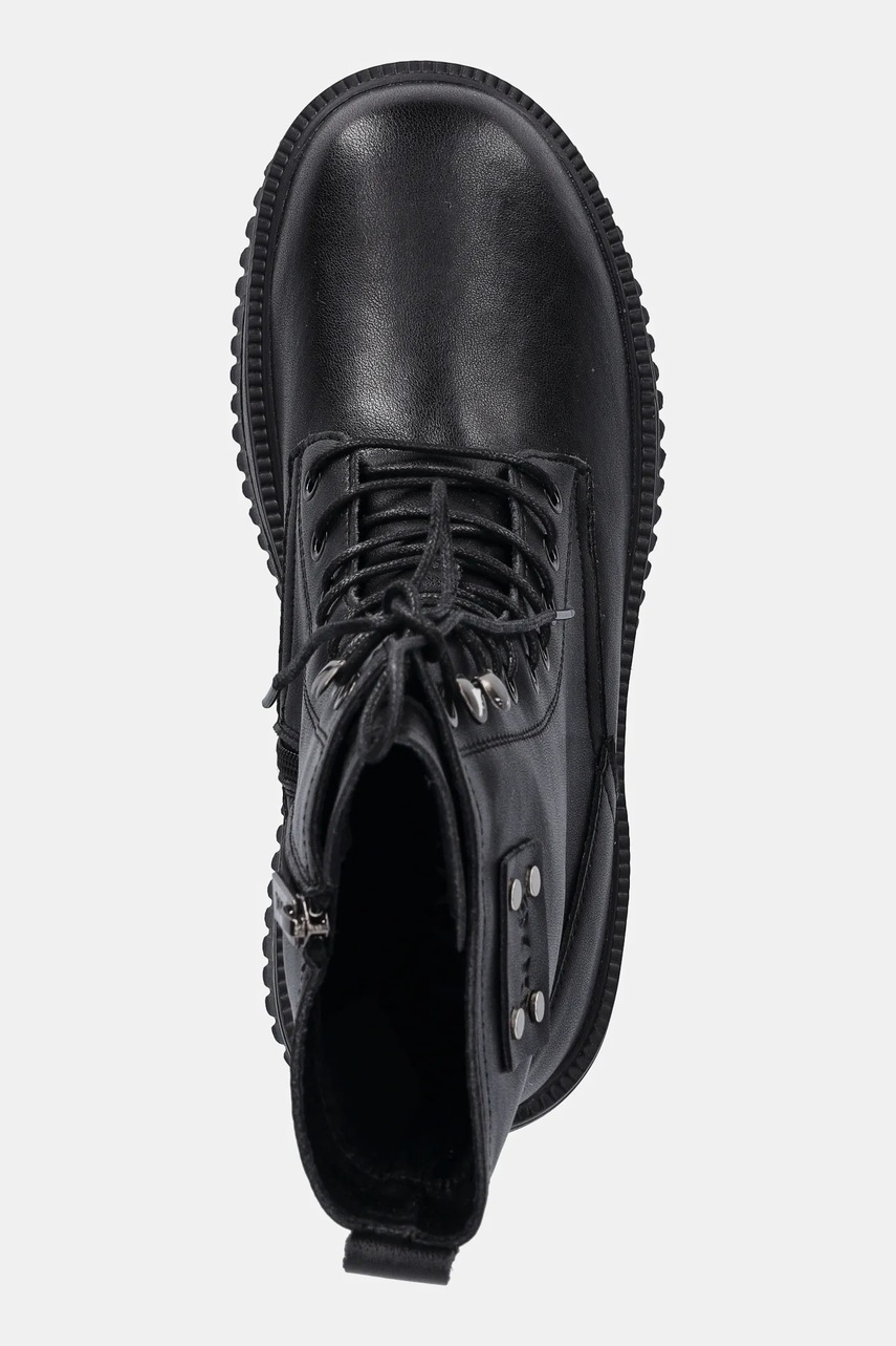 Δερμάτινες μπότες GOE γυναικείες, χρώμα: μαύρο, SS2N4128 BLACK φωτογραφία