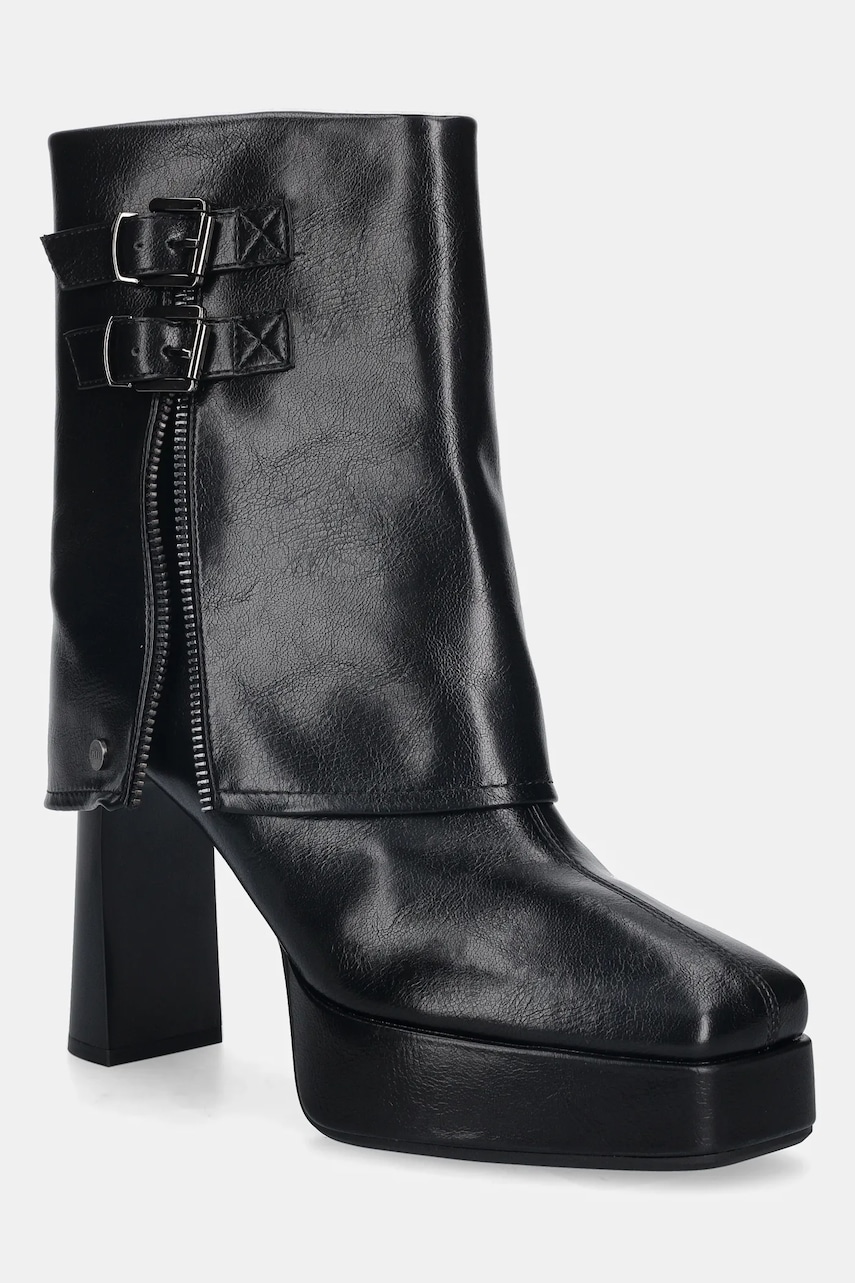 GOE botine culoarea negru, cu toc drept, izolare usoara, SS2N4206 BLACK