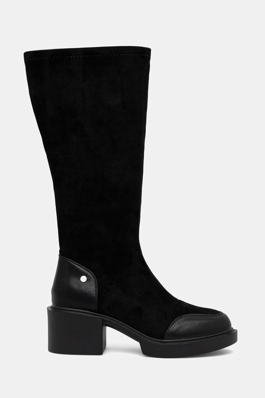 Сапоги GOE цвет чёрный каблук кирпичик SS2N4403 BLACK