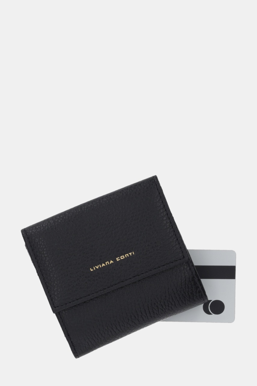 Δερμάτινο πορτοφόλι Liviana Conti χρώμα: μαύρο, A5WB53 φωτογραφία
