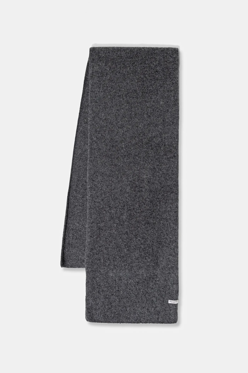 Marc O'Polo eșarfă cu lână culoarea gri, melanj, 510609402121