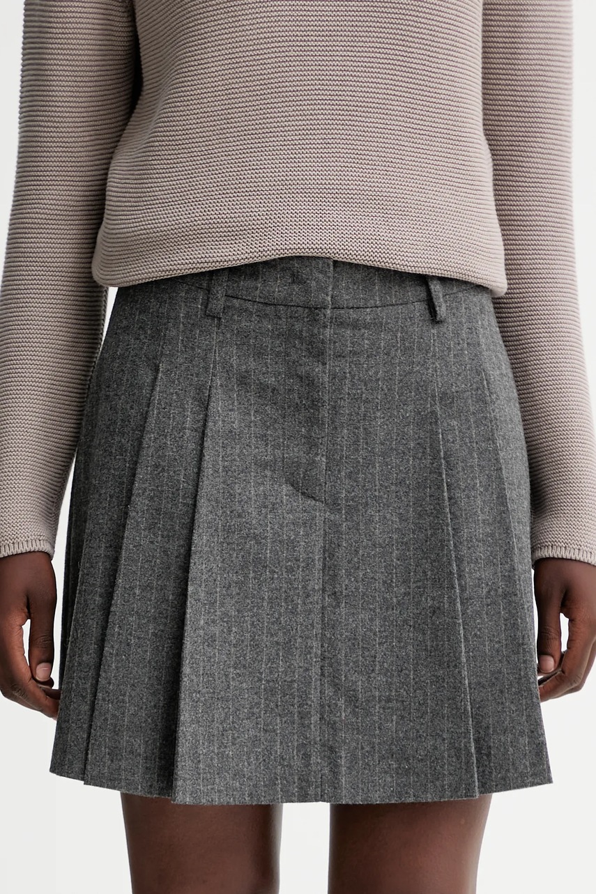 Marc O'Polo fustă cu lână culoarea gri, mini, evazati, 510023720117