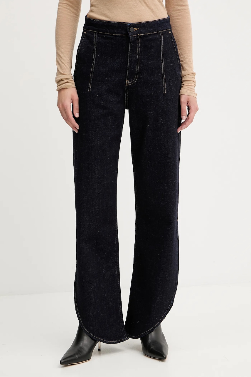 Liviana Conti jeans culoarea albastru marin, F5WY73