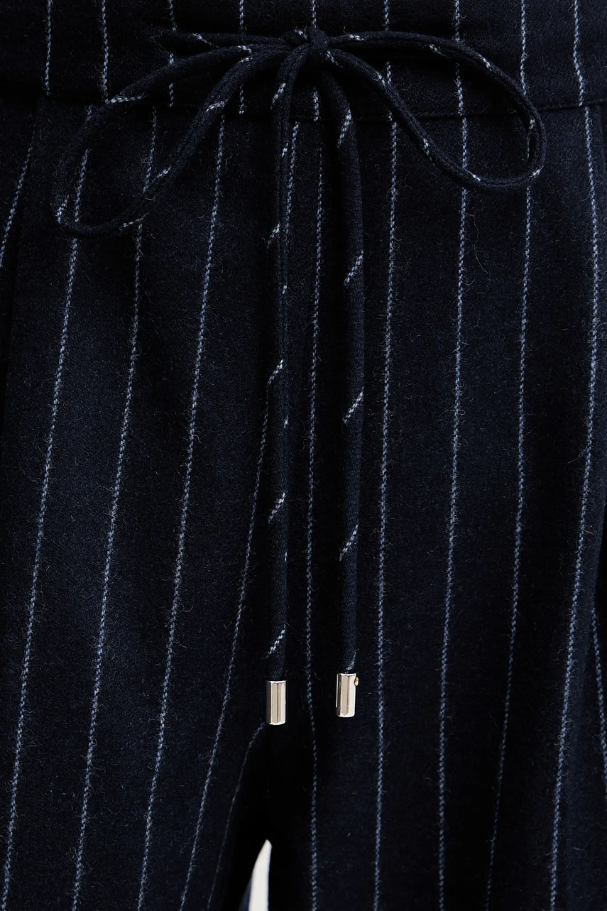 Παντελόνι Liviana Conti χρώμα: ναυτικό μπλε, F5WL32 φωτογραφία