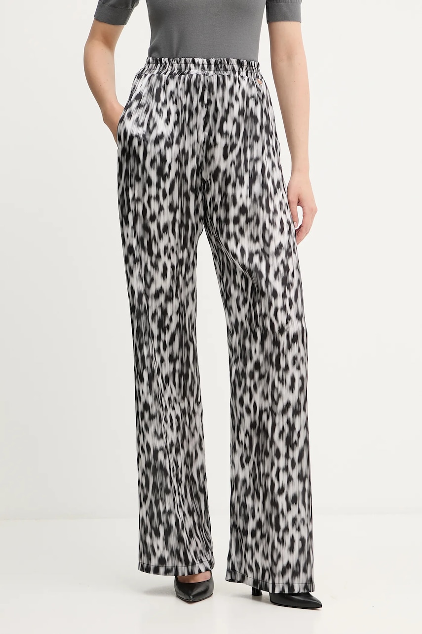 Silvian Heach pantaloni LEGABIO culoarea negru, lat, high waist, GPA25570PA