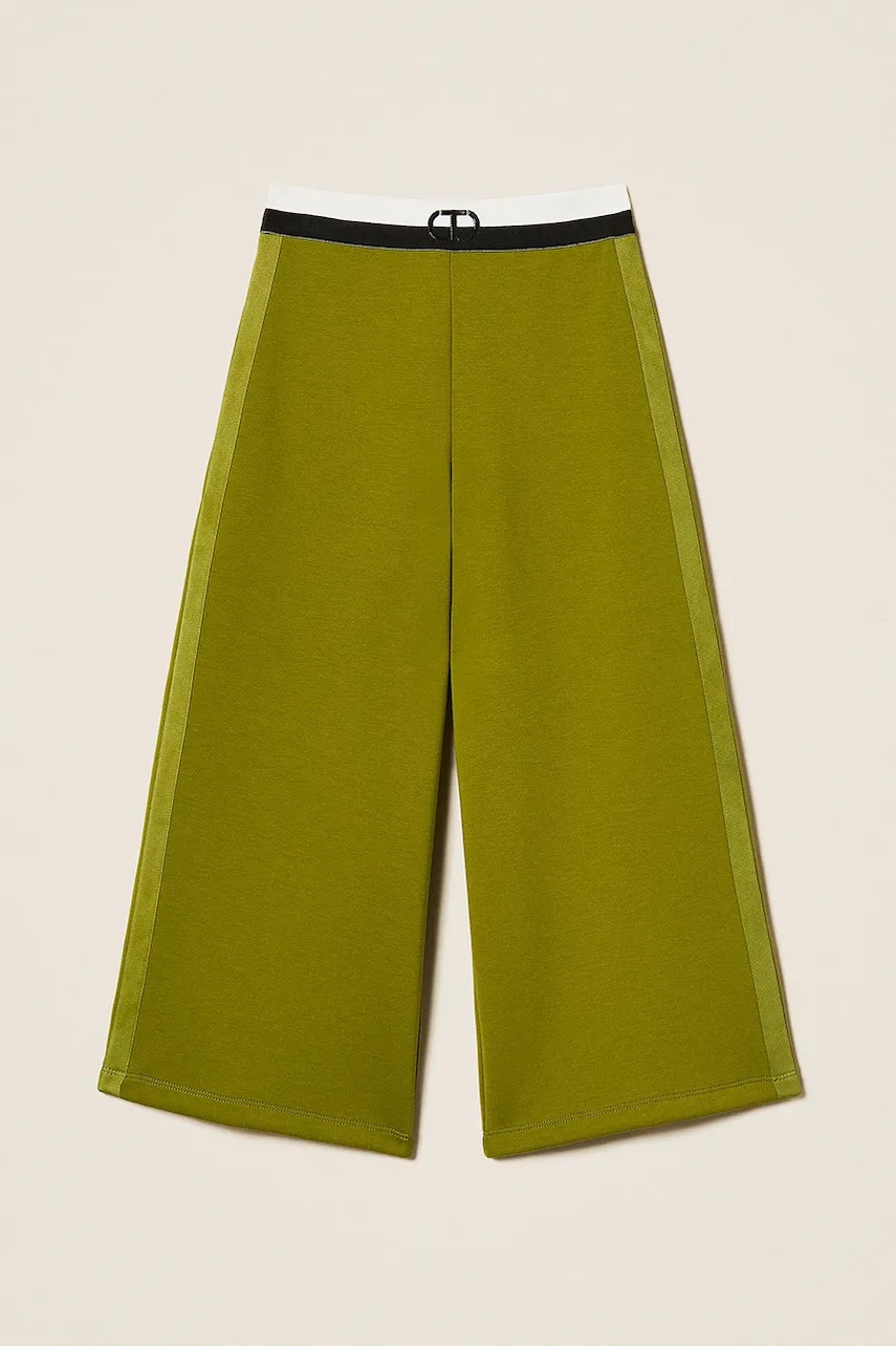 Дитячі штани Twinset колір зелений однотонні 252GJ2058 Дитячі штани Twinset колір зелений однотонні 252GJ2058