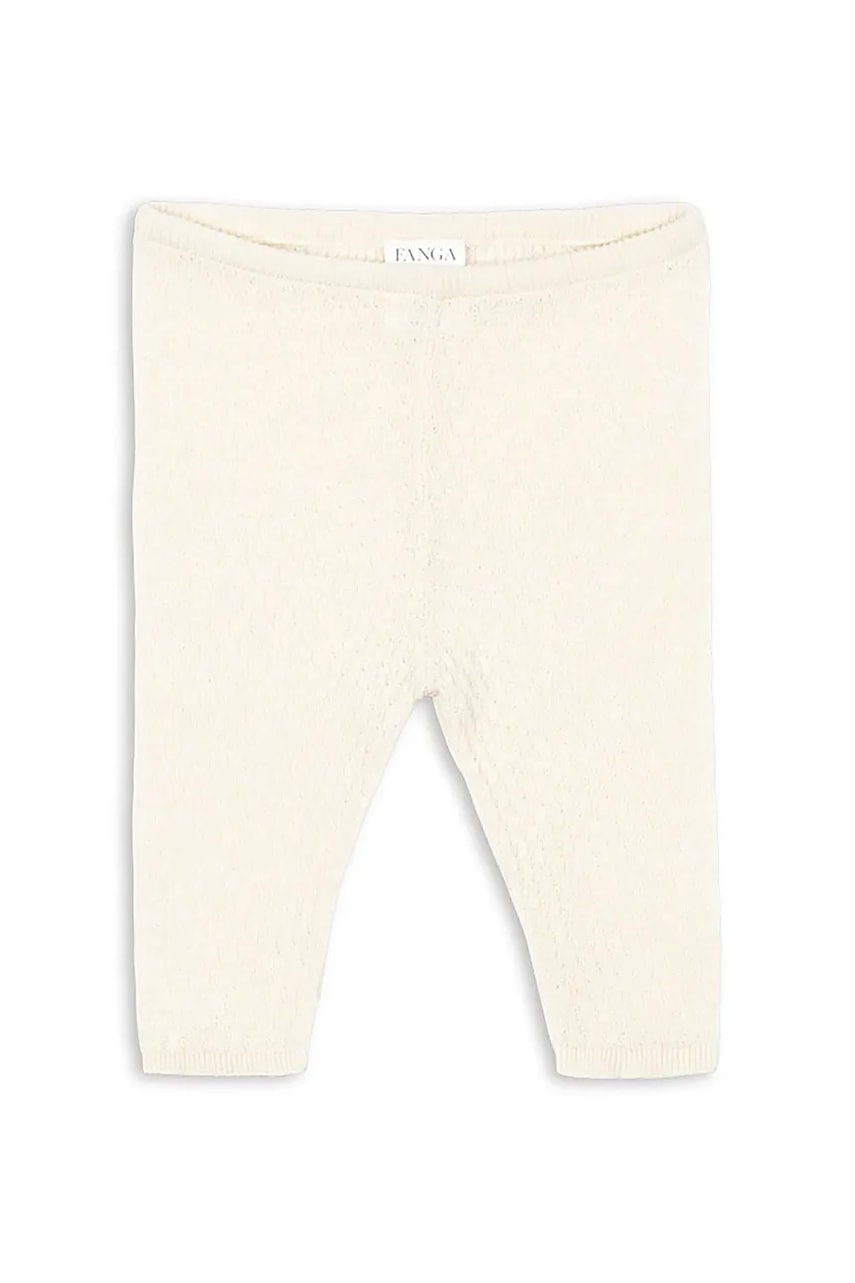 Levně Dětské bavlněné kalhoty Fanga Fontana VENTI POINTELLE PANTS GOTS béžová barva, FA100015