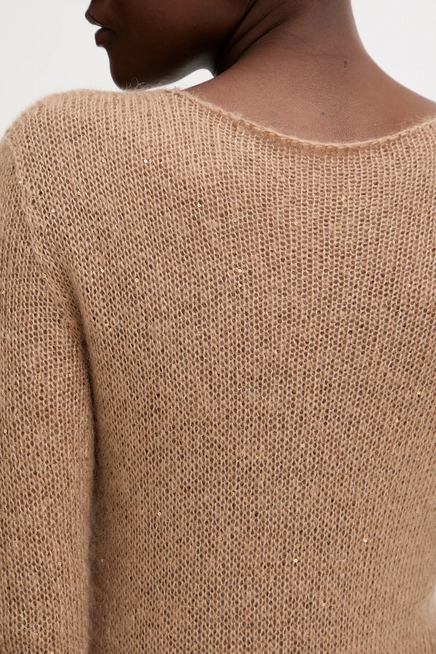 Сукня з додаванням вовни Liviana Conti колір коричневий maxi пряма L5WG63