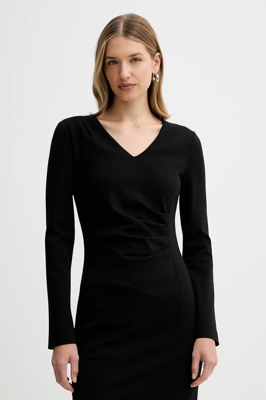 Сукня Liviana Conti колір чорний midi пряма L5WI36