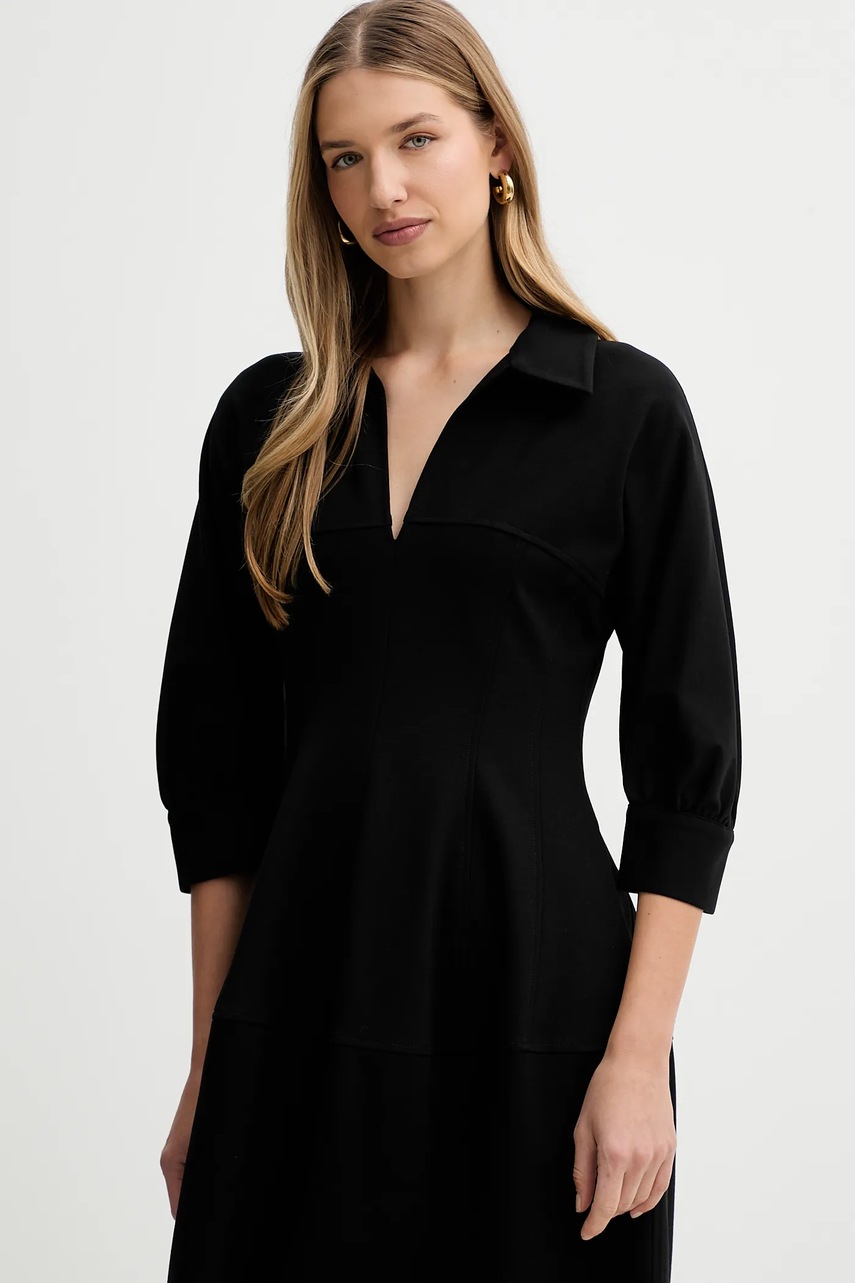 Сукня Liviana Conti колір чорний midi розкльошена L5WI39